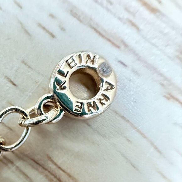 Anne Klein Two-Tone Beaded Pendant Necklace With Disc Charm 16" + 3" Extender - Picture 6 of 8